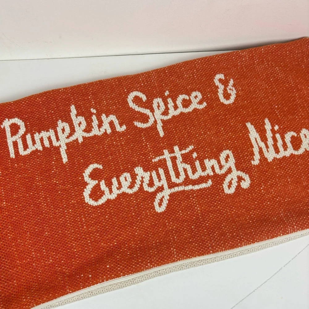 Cupcakes & Cashmere sweater knit pillow cover/orange&cream/Pumpkin Spice